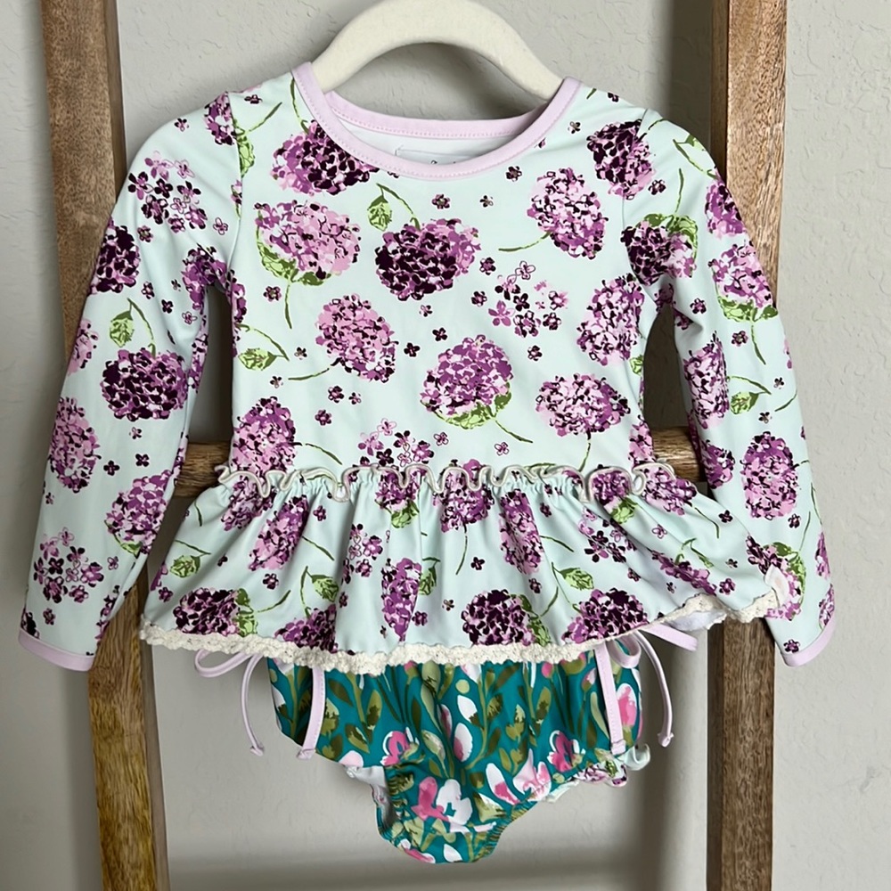 Sweet Honey Swim for Girls 2 Piece Rash Guard Bedhead Print Micah 2T